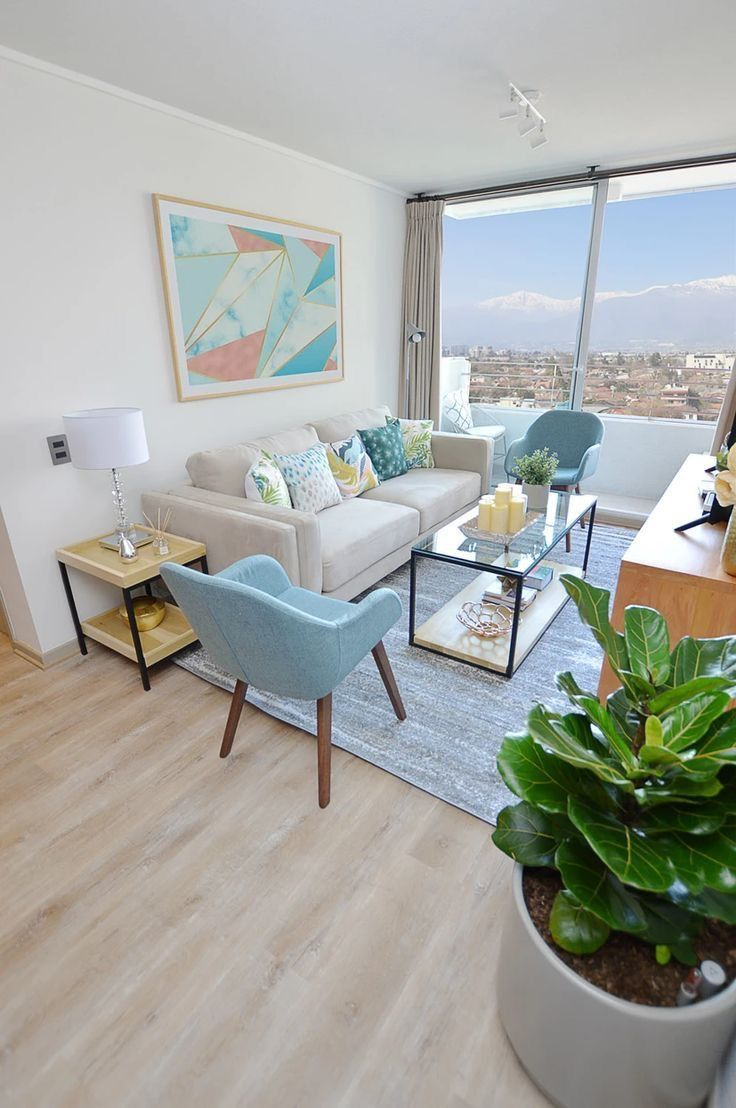 Modern living room with energy efficient design